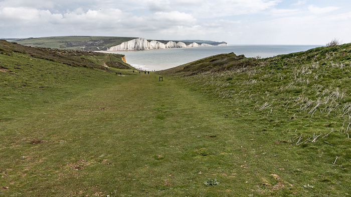 South Downs National Park Vanguard Way, Seven Sisters, Ärmelkanal (English Channel)