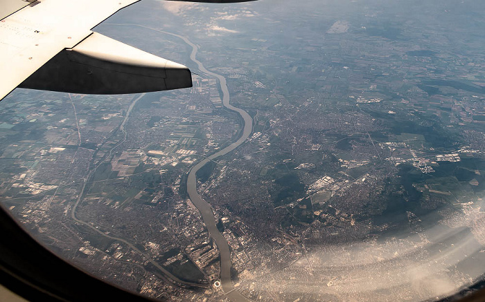 Budapest 2023-05-28 Flug THY1630 München Franz Josef Strauß (MUC/EDDM) - Istanbul Airport (IST/LTFM) Donau Nemzeti Atlétikai Központ Ráckevei-Duna Luftbild aerial photo