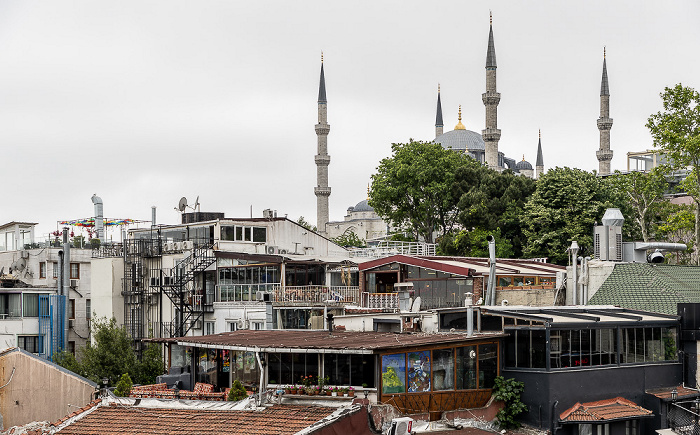 Istanbul Blick vom Saba Sultan Hotel Blaue Moschee (Sultan-Ahmed-Moschee)