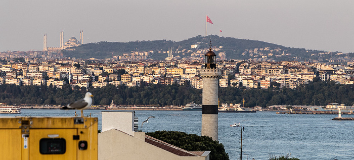 Istanbul Blick vom Saba Sultan Hotel: Bosporus, Üsküdar Çamlıca-Moschee