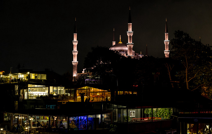 Istanbul Blick vom Saba Sultan Hotel: Blaue Moschee (Sultan-Ahmed-Moschee)