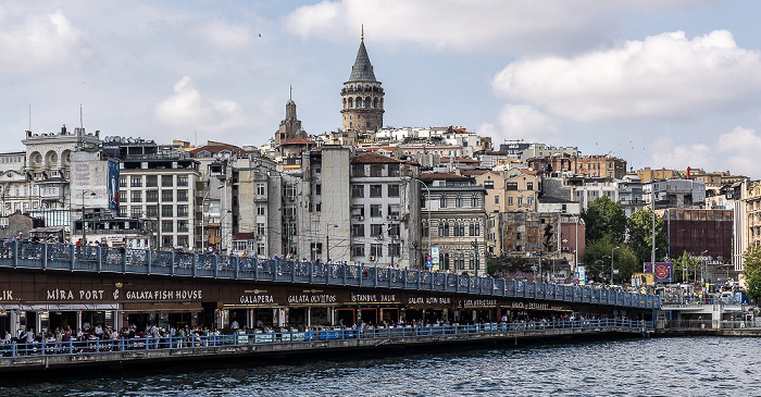 Goldenes Horn mit der Galatabrücke, Galata mit dem Galataturm Istanbul