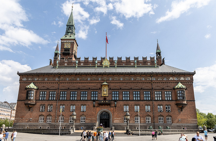 Rathausplatz (Rådhuspladsen): Rathaus (Københavns Rådhus) Kopenhagen