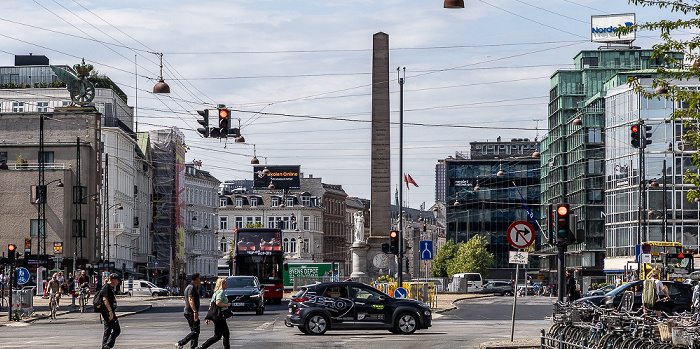 Kopenhagen Vesterbrogade mit Denkmal Frihedsstøtten