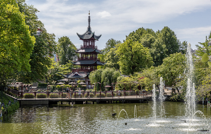 Tivoli: Tivolisee (Tivoli Søen), Der japanische Turm (Det japanske tårn) Kopenhagen