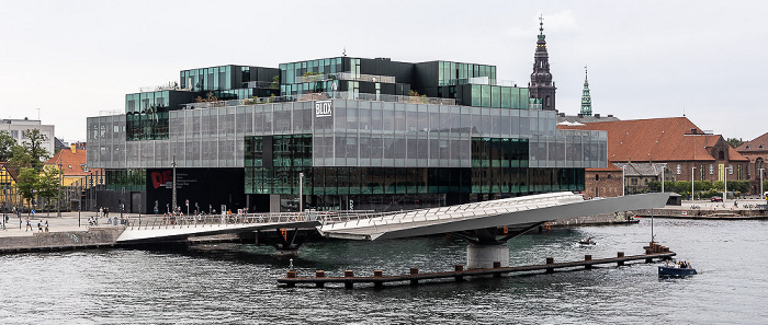Kopenhagen Blick von der Langebro: Inderhavnen (Innenhafen) mit der Lille Langebro und dem BLOX
