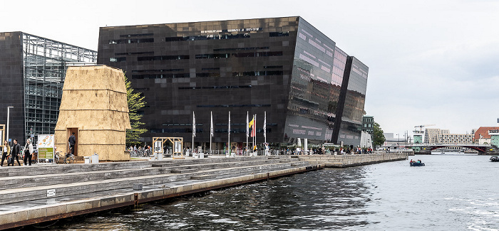 Kopenhagen Inderhavnen (Innenhafen), Slotsholmen mit Det Kongelige Bibliotek (Königliche Bibliothek) Knippelsbro