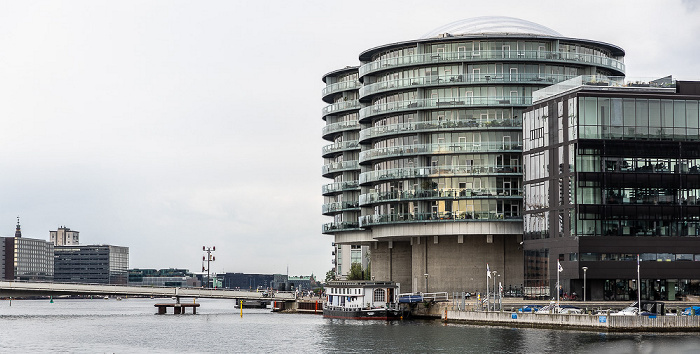 Kopenhagen Sydhavnen mit der Bryggebroen, Amager mit der Gemini Residence