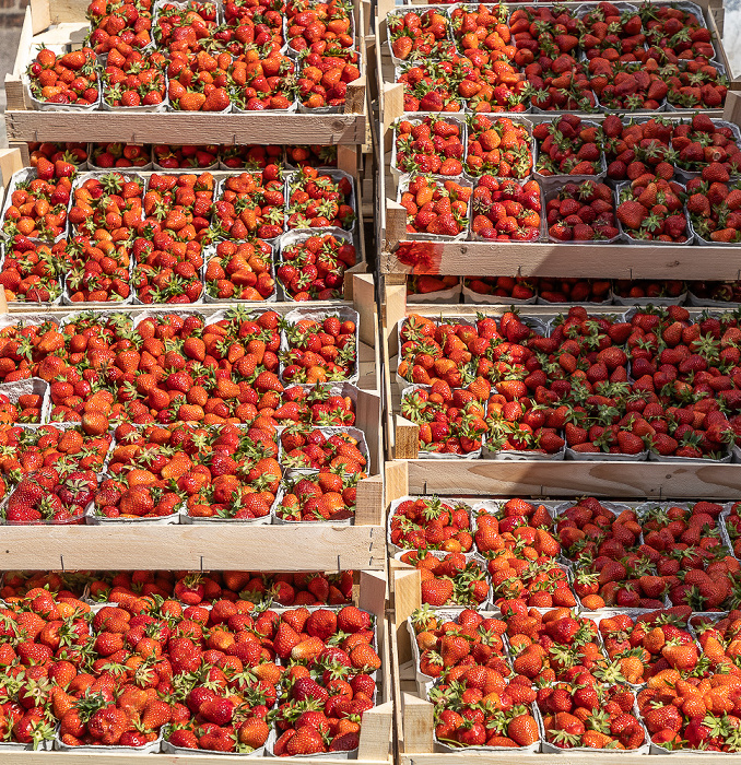 Roskilde Algade: Stand mit Erdbeeren