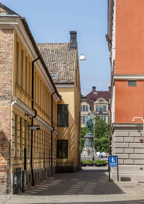 Malmö Gamla staden: Kompanigatan Reiterstandbild von Karl X Gustav Stortorget