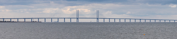 Öresund mit der Öresundbrücke (Öresundsbron) Malmö