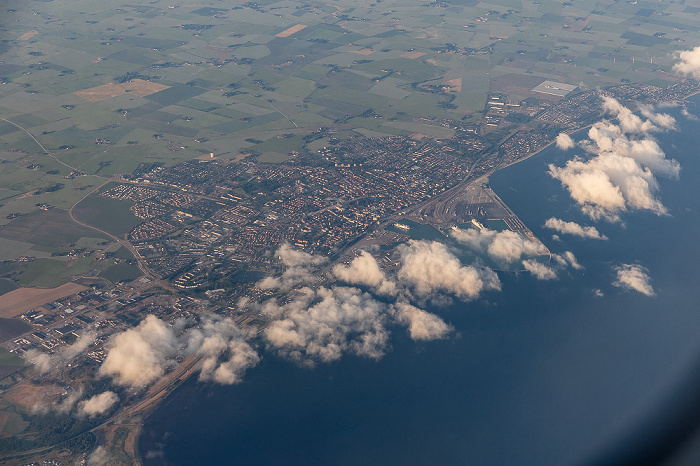 Schonen Trelleborg, Ostsee 2023-06-18 Flug DLH2443 Kopenhagen-Kastrup (CPH/EKCH) - München Franz Josef Strauß (MUC/EDDM) Luftbild aerial photo