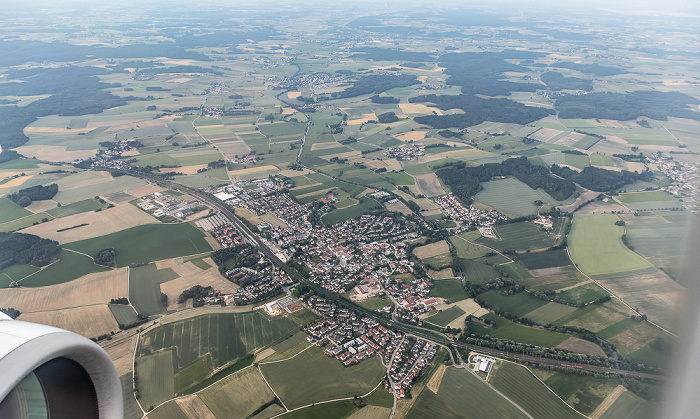 Bayern 2023-06-18 Flug DLH2443 Kopenhagen-Kastrup (CPH/EKCH) - München Franz Josef Strauß (MUC/EDDM) Luftbild aerial photo