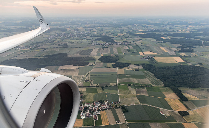 Bayern 2023-06-18 Flug DLH2443 Kopenhagen-Kastrup (CPH/EKCH) - München Franz Josef Strauß (MUC/EDDM) Luftbild aerial photo