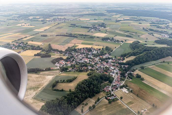 Bayern 2023-06-18 Flug DLH2443 Kopenhagen-Kastrup (CPH/EKCH) - München Franz Josef Strauß (MUC/EDDM) Luftbild aerial photo