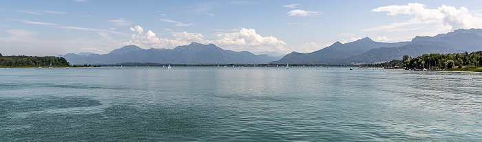 Herreninsel (links), Chiemgauer Alpen, Prien am Chiemsee