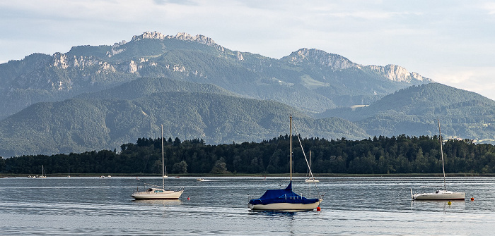 Gstadt am Chiemsee Chiemsee, Chiemgauer Alpen mit der Kampenwand