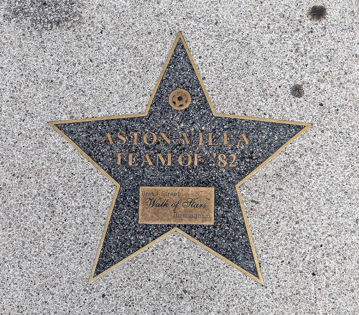 Birmingham Broad Street: Walk of Stars - Aston Villa Team of '82