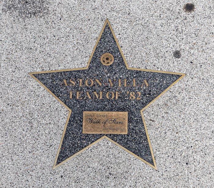 Broad Street: Walk of Stars - Aston Villa Team of '82 Birmingham