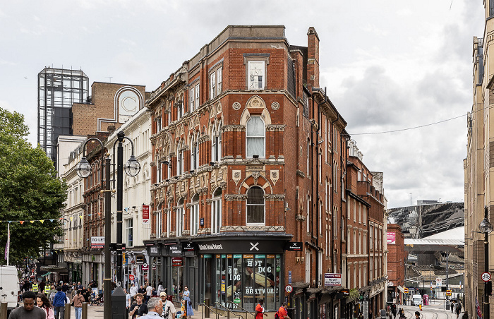 New Street (links), Pinfold Street (rechts) Birmingham