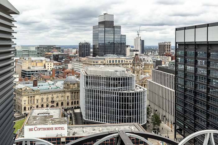 Blick von der Library of Birmingham Birmingham Museum and Art Gallery Council House Council House Extension Nat West House One Centenary Way One Chamberlain Square Two Chamberlain Square