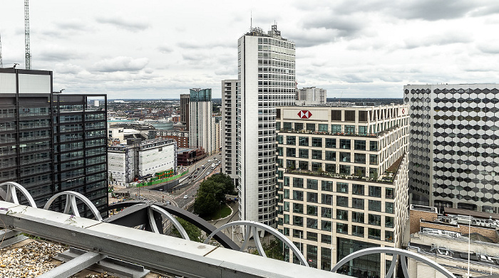 Blick von der Library of Birmingham Alpha Tower One Centenary Square One Centenary Way Three Arena Central