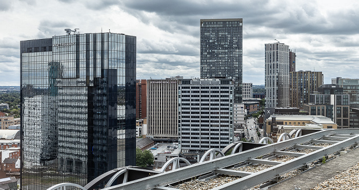 Blick von der Library of Birmingham: Hyatt Regency Hotel (links) Birmingham