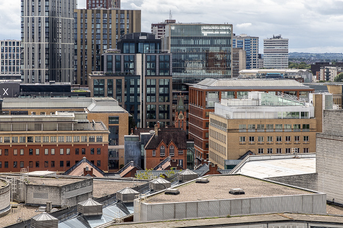 Blick von der Library of Birmingham: Ikon Gallery in Brindleyplace