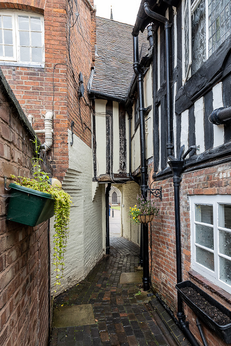 Lichfield Zugang zum Erasmus Darwin House und Herb Garden