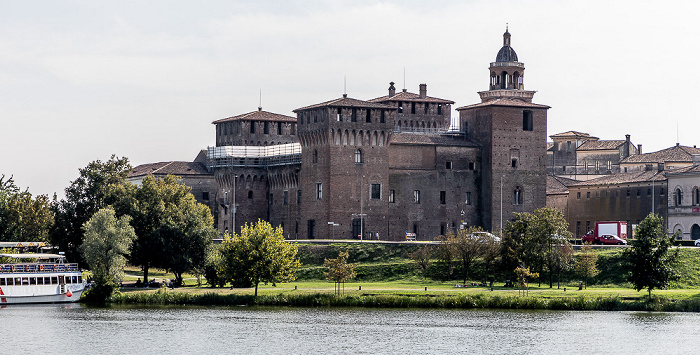Lago di Mezzo (Mincio), Lungolago dei Gonzaga, Centro storico mit dem Castello di San Giorgio Mantua