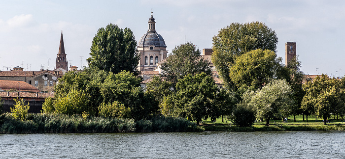 Mantua Lago Inferiore (Mincio), Centro storico mit den Giardini Marani, der Basilica di Sant'Andrea und dem Torre della Gabbia