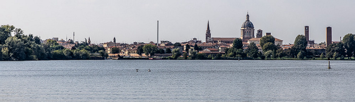 Mantua Lago Inferiore (Mincio), Centro storico mit den Giardini Marani, der Basilica di Sant'Andrea, dem Torre della Gabbia und dem Torre degli Zuccaro