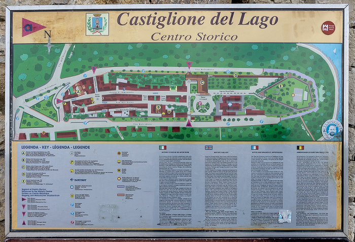 Castiglione del Lago Karte des Centro storico