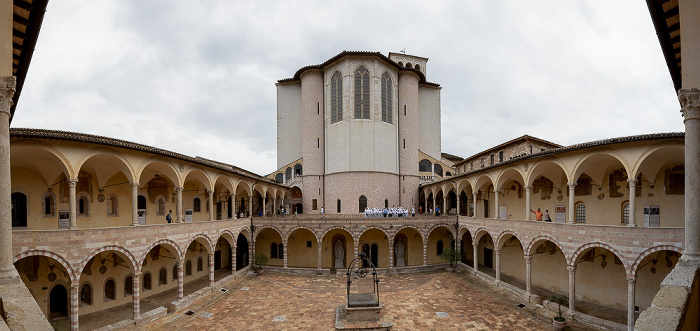 Sacro Convento d'Assisi mit dem Kreuzgang, Basilica di San Francesco d'Assisi Assisi