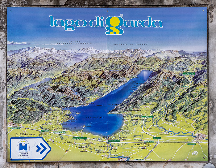Karte Gardasee und Umgebung Salò