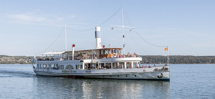 Utting am Ammersee Ammersee: Raddampfer Herrsching