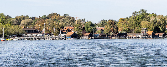 Ammersee mit Dampfersteg Utting Utting am Ammersee