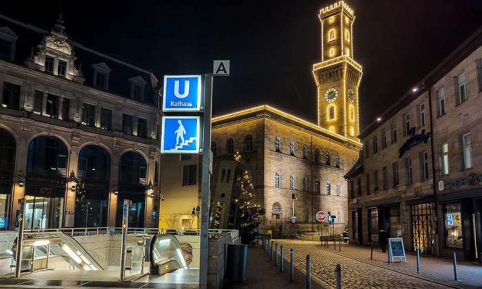 Fürth Kohlenmarkt, Brandenburger Straße, Rathaus Hirschenstraße U-Bahnhof Rathaus Fürth