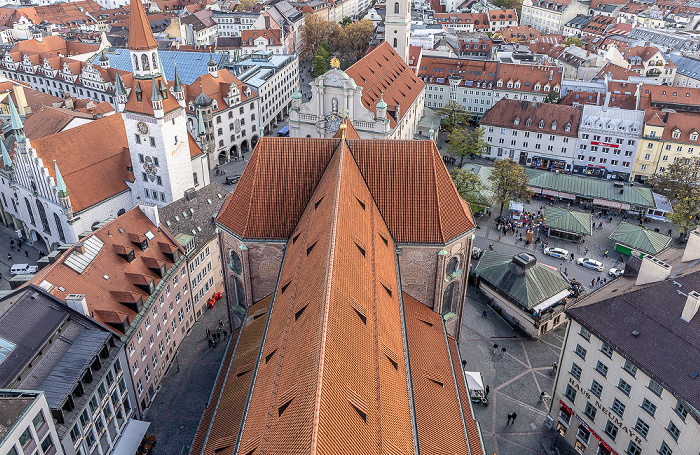 Blick von St. Peter (Alter Peter): Dach von St. Peter München