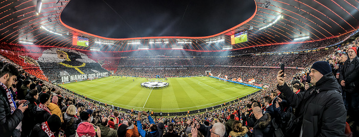 Allianz Arena: Vor dem Champions League Achtelfinalrückspiel FC Bayern München - Lazio Rom