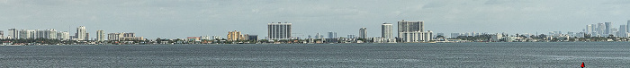 Blick vom Julia Tuttle Causeway (Interstate I-195): Biscayne Bay Miami Beach