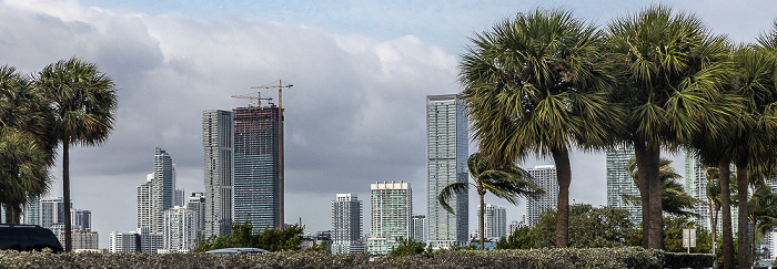 Blick vom Julia Tuttle Causeway (Interstate I-195) Miami