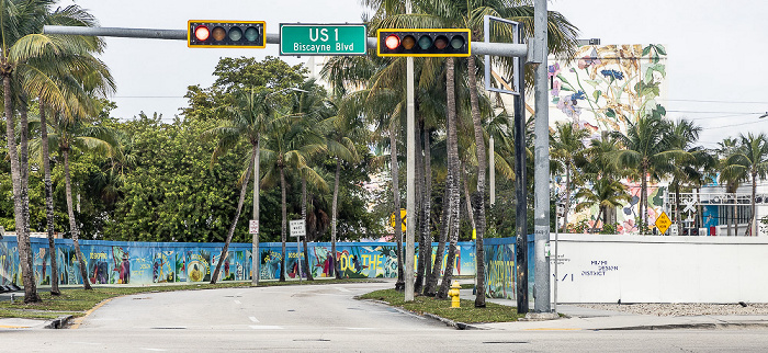 Biscayne Boulevard (U.S. Route 1) / Northeast 38th Street: Street Art Miami