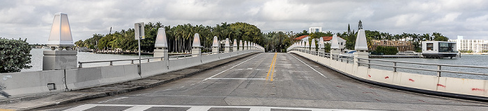 Star Island Bridge, Biscayne Bay mit Star Island Miami Beach