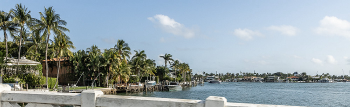 Blick vom Venetian Way: San Marino Island, Biscayne Bay Miami Beach