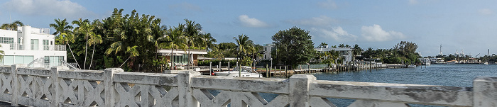Blick vom Venetian Way: Di Lido Island, Biscayne Bay Miami Beach