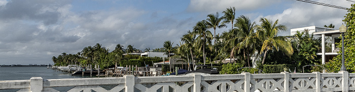 Blick vom Venetian Way: Di Lido Island, Biscayne Bay Miami Beach