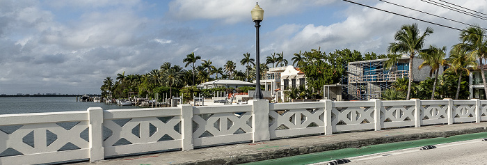 Blick vom Venetian Way: Rivo Alto Island, Biscayne Bay Miami Beach