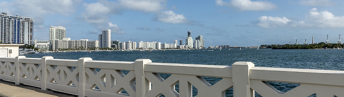 Blick vom Venetian Way: Biscayne Bay Miami Beach