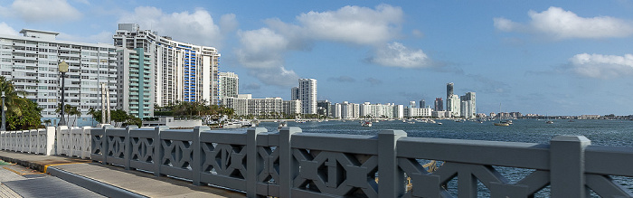 Blick vom Venetian Way: Biscayne Bay Miami Beach